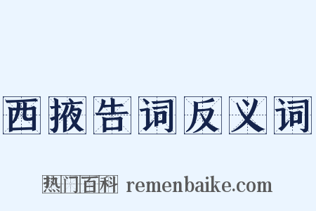 西掖告词反义词是什么意思的图片
